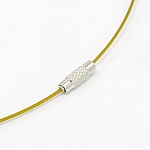 1 halskæde stiv guld kablet wire skruelås N°01