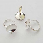 Justerbar ringstøtte med 4 kløer plade sølv N°01