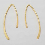 Bar buet metalstang forsølvet 2 ringe N°04 guld