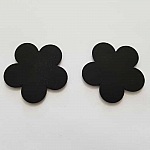 Fleur pvc 38 mm Noir Opaline