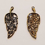 Breloque Fleur Métal N°145 Bronze