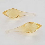 Perle acrylique Diamant transparent 73 x 21 mm Goutte Jaune