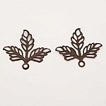 Estampe N°08 Feuille Marron 23 x 25 mm