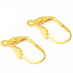 Support Boucle d'oreille Dormeuse Inoxydable N°03 Doré