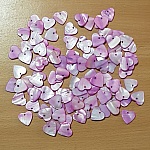 10 Perles breloques Pendentifs Nacres Cœur 17mm Fushia