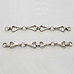 20 Cm De Chaine style Mors à Cheval en Zamak N°01 Argent