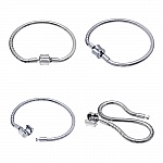 Bracelet Acier Inoxydable N°06 Argent Fermoir Clip 19 cm