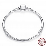 Bracelet Argent 925 Fermoir Clip 21 cm