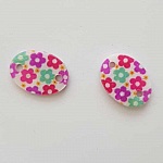 Entre deux fantaisie Ovale à fleurs 20x14 mm N°05