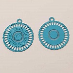 Estampe N°01 Rosace Turquoise 20 x 17 mm