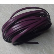 Plum læder 05 mm glat og 20 cm