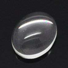 Cabochon Oval 08 x 10 mm i klart glas N°15 pr. 2 stk.