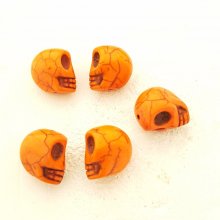 Lot 01 Howlite Tinted Skulls 18 mm