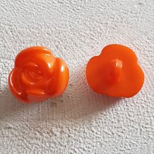 Fantasiknapper til børn og babyer Blomsterdesign N°01-10 Orange