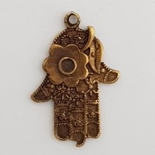 Hamsa hånd charme N°03 Bronze