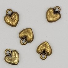 Hjerte charms N°38 Bronze