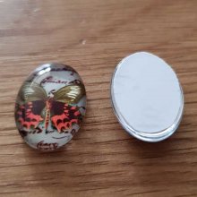 Cabochon Oval 13 x 18 mm Sommerfugl N°05