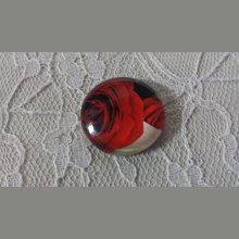 glas cabochon rund 20mm blomst 01-027 