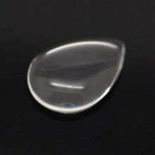 10 Cabochons Dråber 13 x 18 mm i klart forstørrelsesglas N°24