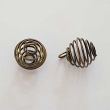 Spiralfjeder perlebur 19 mm bronze N°04