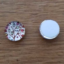 cabochon rond en verre 10mm divers 025