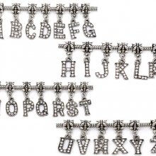 Breloque Alphabet 03 Lettre B et Strass