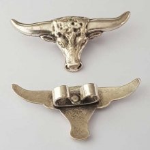 Breloque Bolo Cow-boy Western N°02 Argent Zamak