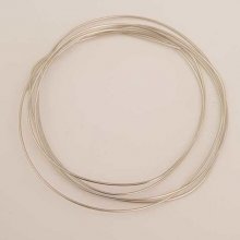 Fil Métal Plastifié 0.8 mm Argent x 1 mètre