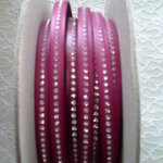 Læder DD-Fuxia 10 mm Swarovski Strass pr. 20 cm