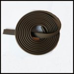 1 meter flad pvc-snor 5,8 x 1,9 mm brun