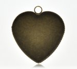 1 cabochonholder Heart N°05 Bronze