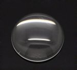 Cabochon Rund 14 mm i gennemsigtigt glas N°04