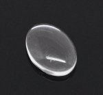 Oval cabochon 10 x 14 mm x 2 stk. i klart glas N°16