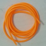 1 meter 2 mm fluorescerende orange hul pvc-snor.