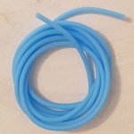 1 meter 2 mm hul pvc-snor turkis.