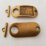 Toggle Clasps Motiv Room Hotel Bronze N°15