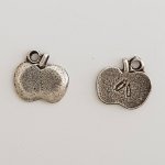 Charm Apple Metal Silver N°02 køkken x 10 stk.