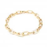 Oval mesh armbånd 16K forgyldt 22 cm N°03