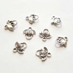 Flower Charm Metal N°120 x 500 stykker sølv
