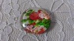 glas cabochon rund 20mm blomst 01-021 