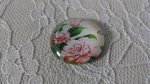 glas cabochon rund 20mm blomst 01-009 