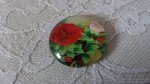 glas cabochon rund 25mm blomst 01-033 