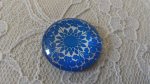 glas cabochon rund 25mm blomst 027 