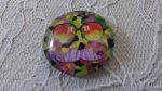 glas cabochon rund 25mm moustache 040 