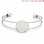 1 armbånd støtte runde cabochon + 1 glas cabochon 18 mm N°01