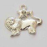 Zodiac tegn charme Leo sølv metal N°04 med rhinsten