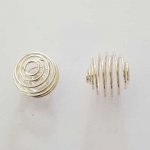 Perle Spiral Ressort Cage 13 mm Argent N°05