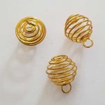 Perle Spiral Spring Cage 19 mm Guld N°08