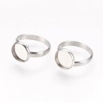 1 support cabochon bague de 16 mm Argent N°05