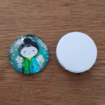 cabochon rond en verre 25mm divers 010